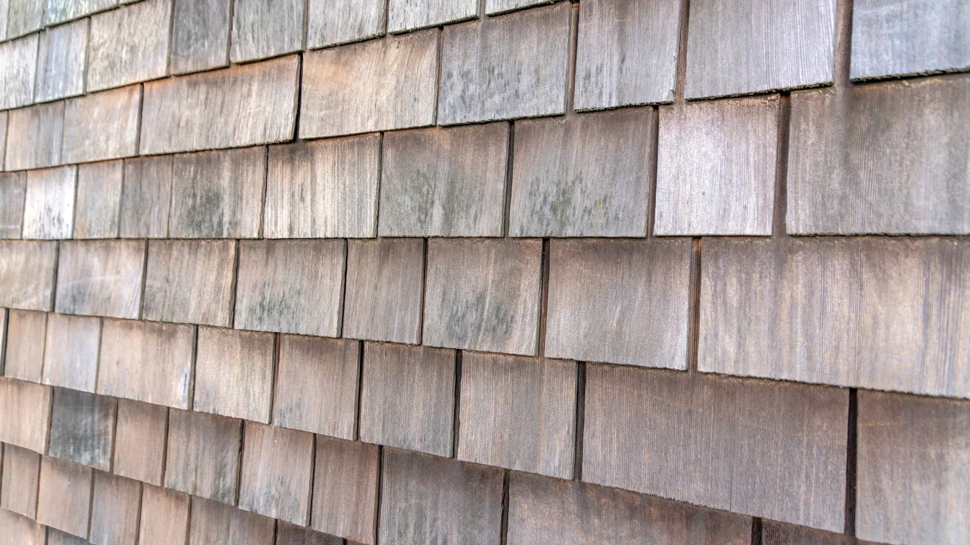 Cedar shake siding after a soft wash